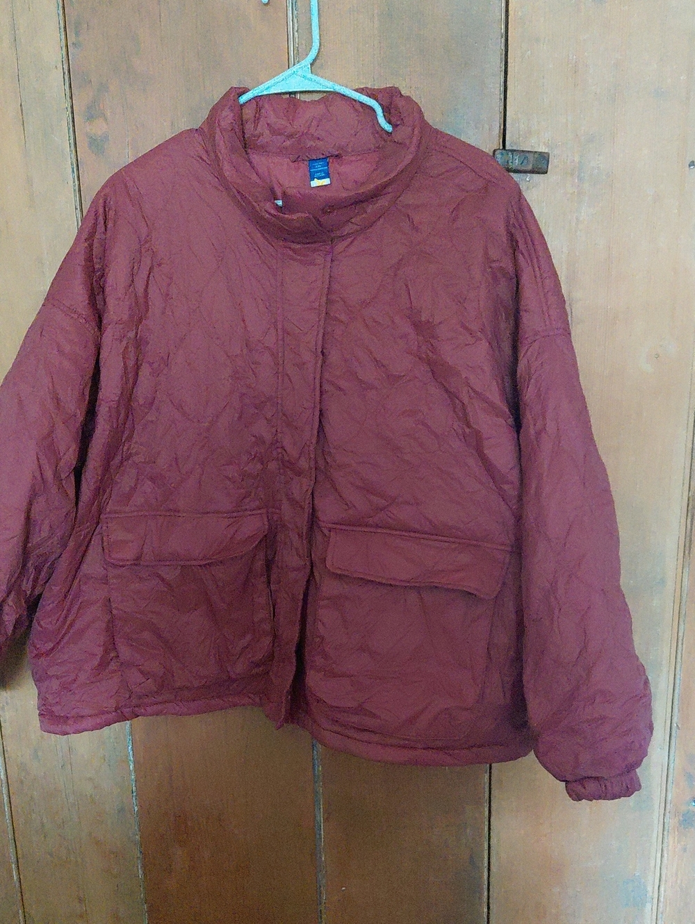 Old Navy Packable Woman's Quilted Lightweight Jacket in Deep Wine 2X NWT